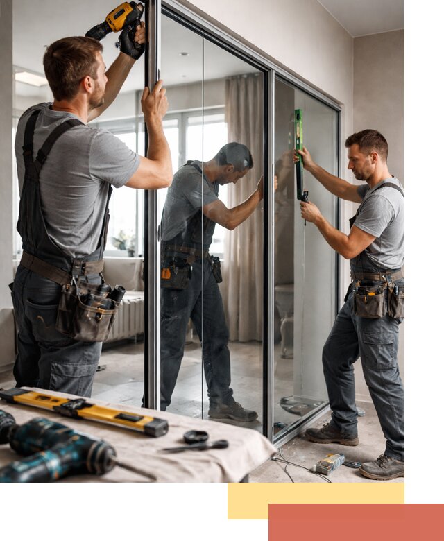 Каркасные стеклянные перегородки под ключ в Ефремове