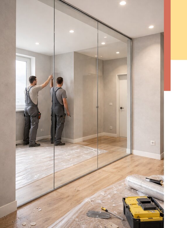 Безрамные стеклянные перегородки в Ефремове — монтаж от 9733 руб. | ОТДЕЛОЧНИК-Фрм