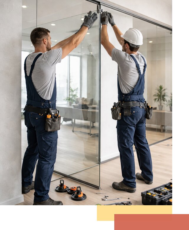 Безрамные стеклянные перегородки под ключ в Ефремове