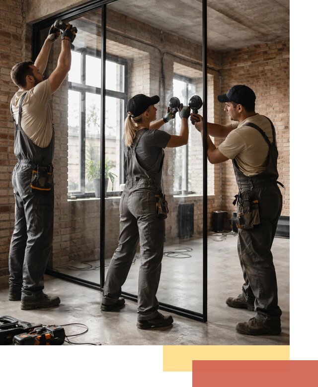 Стеклянные перегородки лофт — изготовление и монтаж в Ефремове