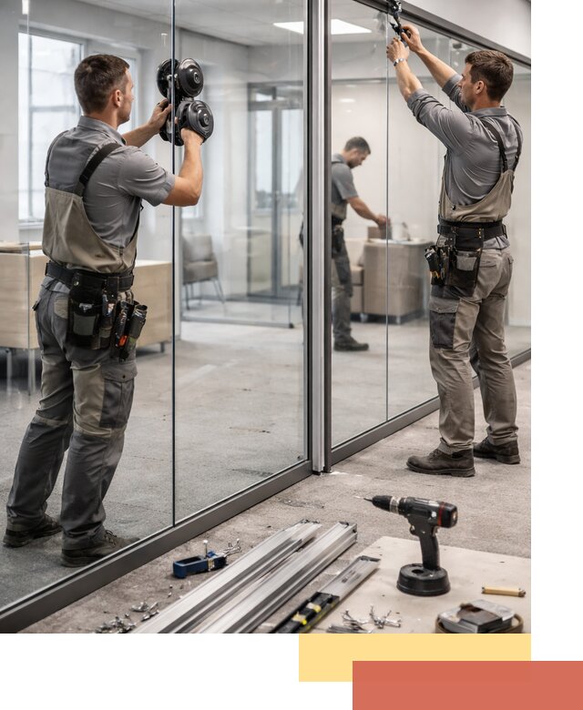 Стеклянные офисные перегородки под ключ в Ефремове