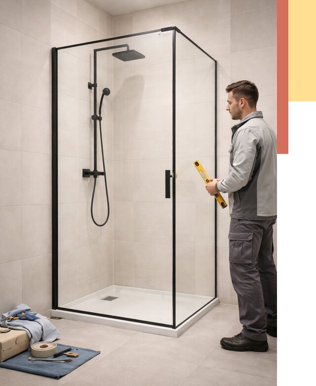 Стеклянные перегородки для душа в Ефремове от 12806 руб. | Монтаж под ключ — ОТДЕЛОЧНИК-Фрм