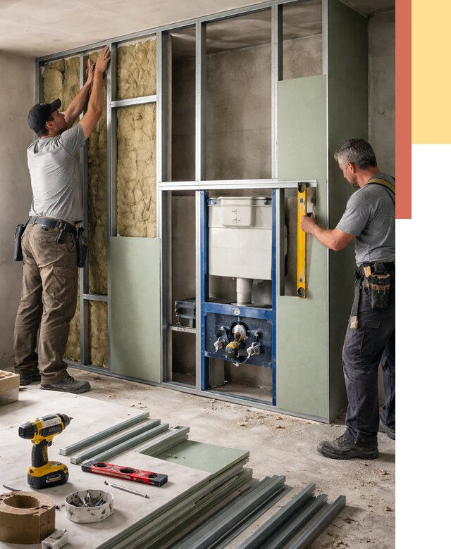 Установка сантехнических перегородок в Ефремове от 8708 руб. | ОТДЕЛОЧНИК-Фрм