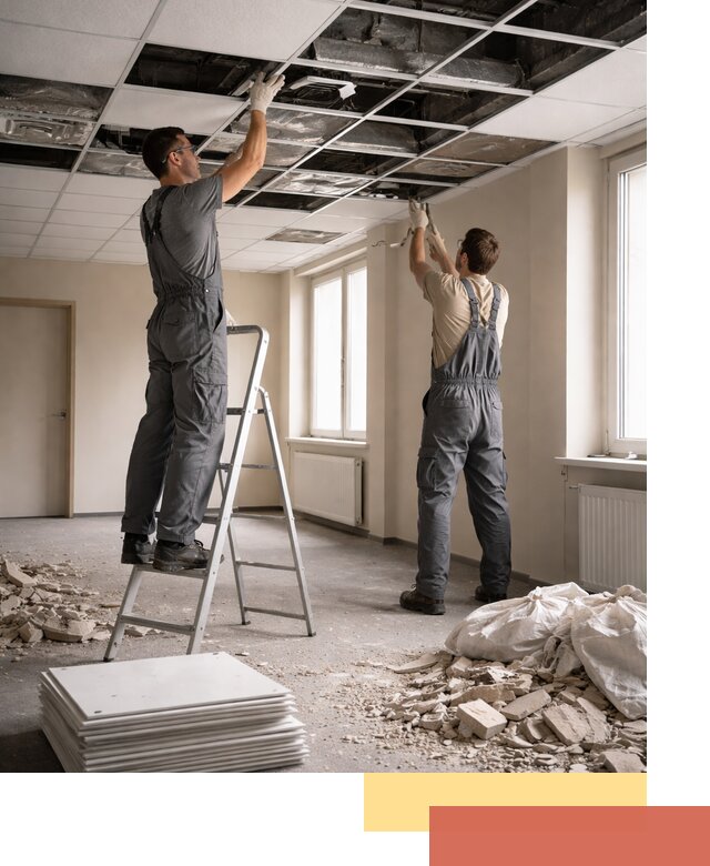 Демонтаж потолков Армстронг профессионально в Ефремове