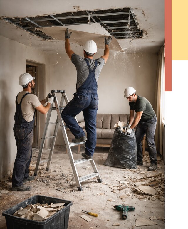 Демонтаж гипсокартонного потолка в Ефремове от 430 руб. за м2 — ОТДЕЛОЧНИК-Фрм