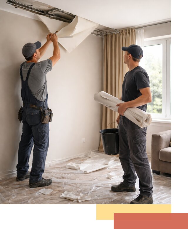 Демонтаж натяжного потолка в Ефремове быстро и аккуратно