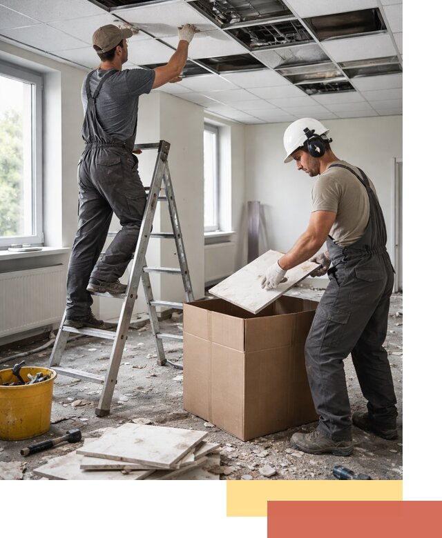 Демонтаж потолочной плитки в Ефремове быстро и аккуратно