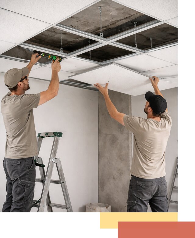 Монтаж потолка Армстронг под ключ в Ефремове