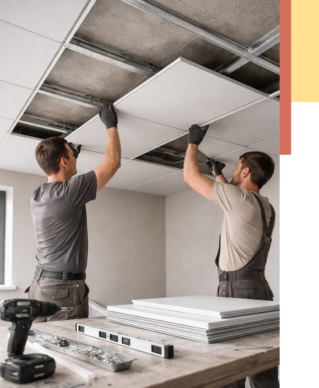 Монтаж кассетного потолка в Ефремове от 4610 руб/м2 — установка и сборка | ОТДЕЛОЧНИК-Фрм