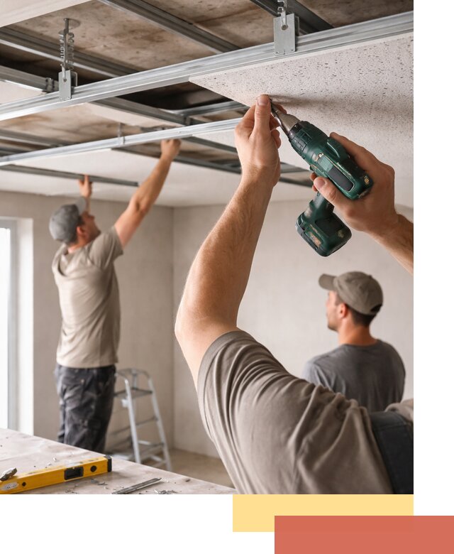 Монтаж акустического потолка в Ефремове под ключ