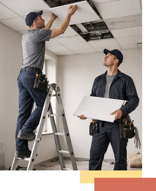 Обслуживание подвесного потолка в Ефремове — ремонт и чистка