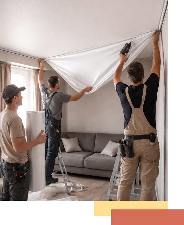 Монтаж сатинового натяжного потолка в Ефремове качественно и быстро