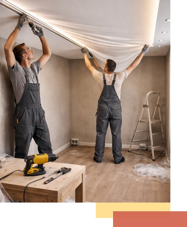 Монтаж натяжного потолка с подсветкой в Ефремове цена и сроки