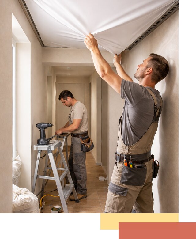 Монтаж натяжного потолка в прихожей в Ефремове