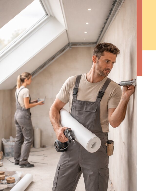 Монтаж натяжного потолка на мансарде в Ефремове от 3586 руб. | ОТДЕЛОЧНИК-Фрм