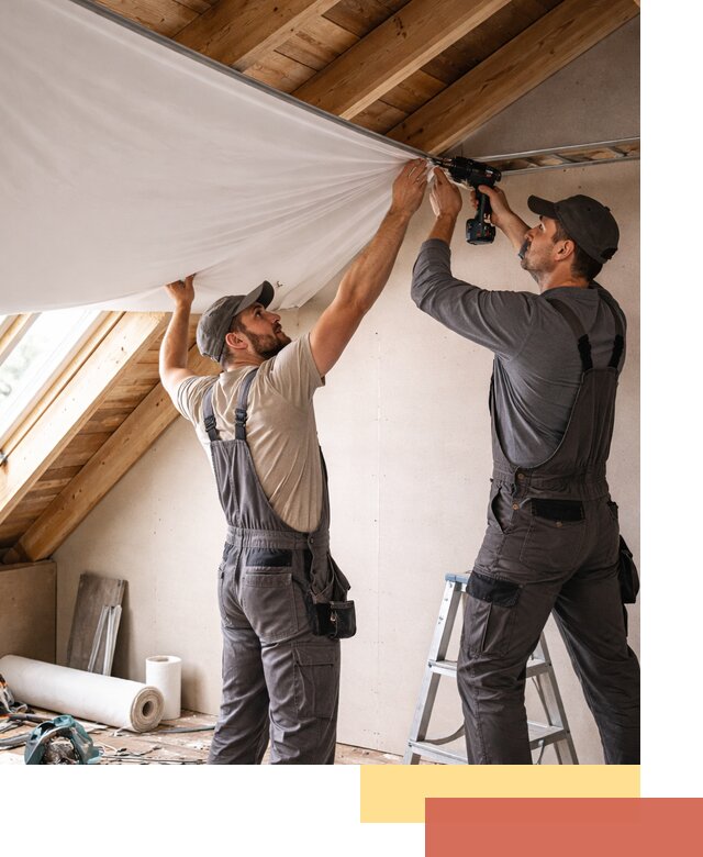 Монтаж натяжного потолка в мансарде в Ефремове