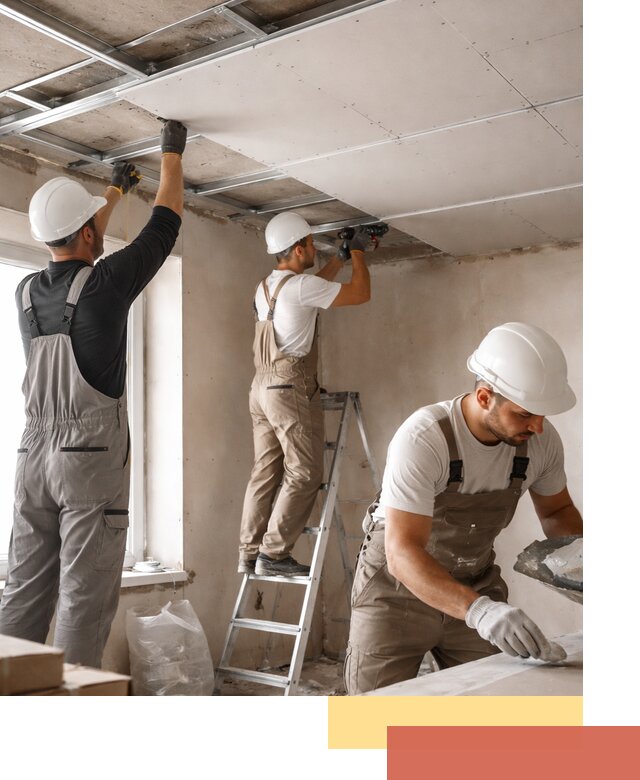 Одноуровневый потолок из гипсокартона в Ефремове — монтаж и отделка