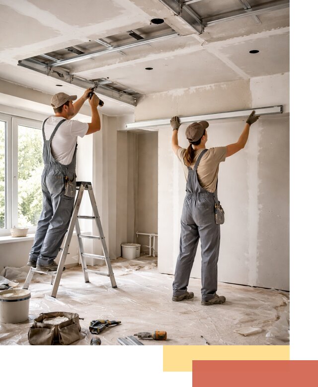 Монтаж многоуровневого потолка из гипсокартона в Ефремове