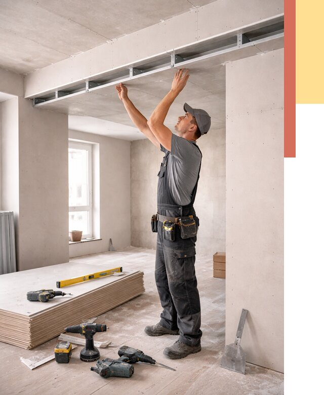 Потолок из гипсокартона с нишей в Ефремове от 1281 руб. под ключ | ОТДЕЛОЧНИК-Фрм