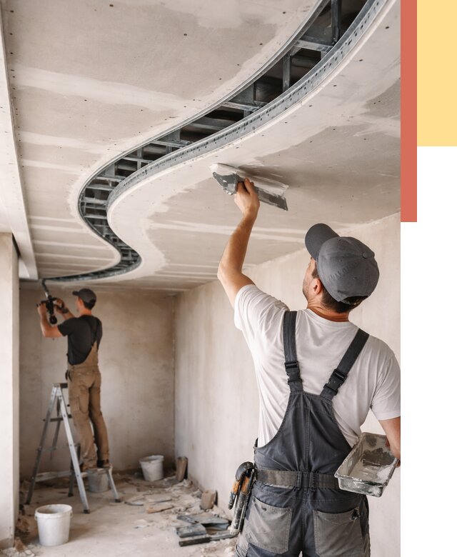 Криволинейный потолок из гипсокартона в Ефремове от 2151 руб./м2 | ОТДЕЛОЧНИК-Фрм