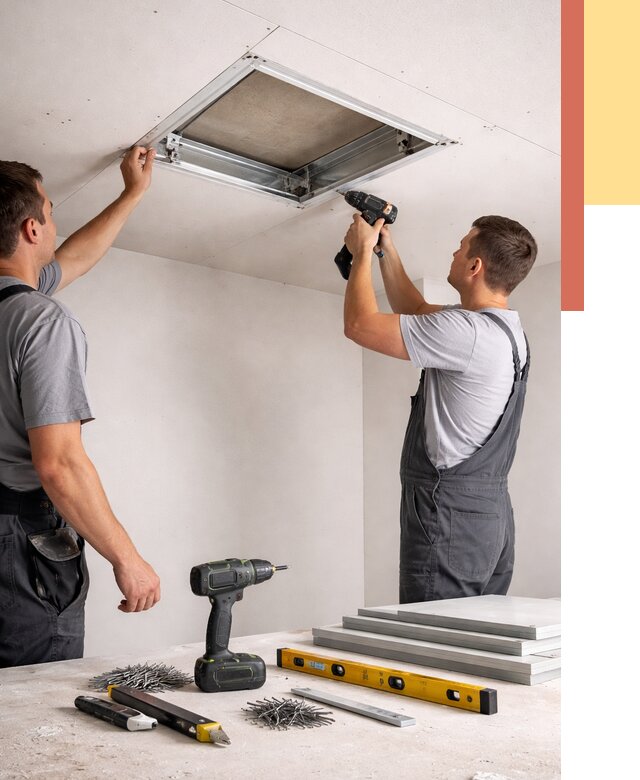 Установка люка в потолок ГКЛ в Ефремове от 2561 руб. под ключ | ОТДЕЛОЧНИК-Фрм