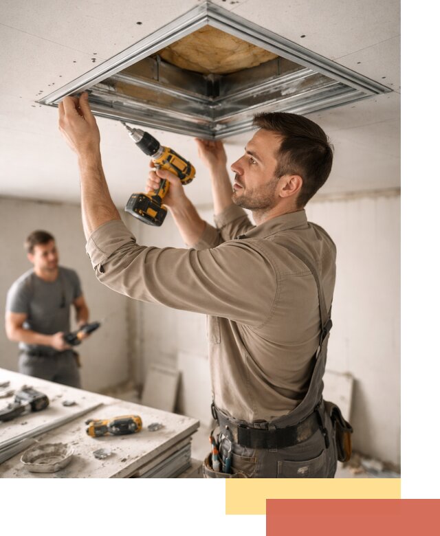 Монтаж люка в потолок из ГКЛ в Ефремове