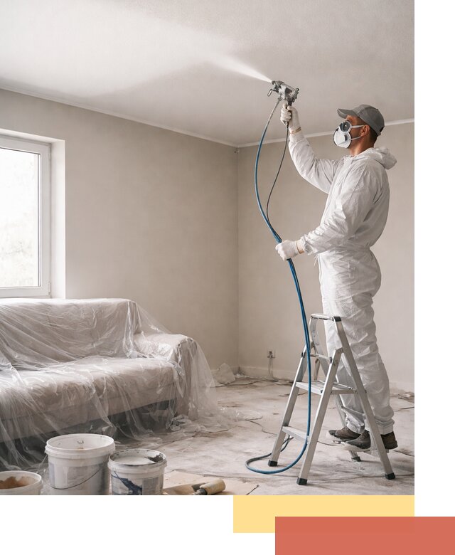 Покраска потолка краскопультом в Ефремове быстро и качественно