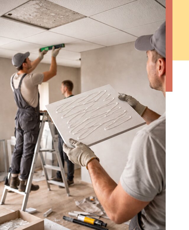 Монтаж потолочной плитки в Ефремове от 4610 руб. — быстро и недорого | ОТДЕЛОЧНИК-Фрм