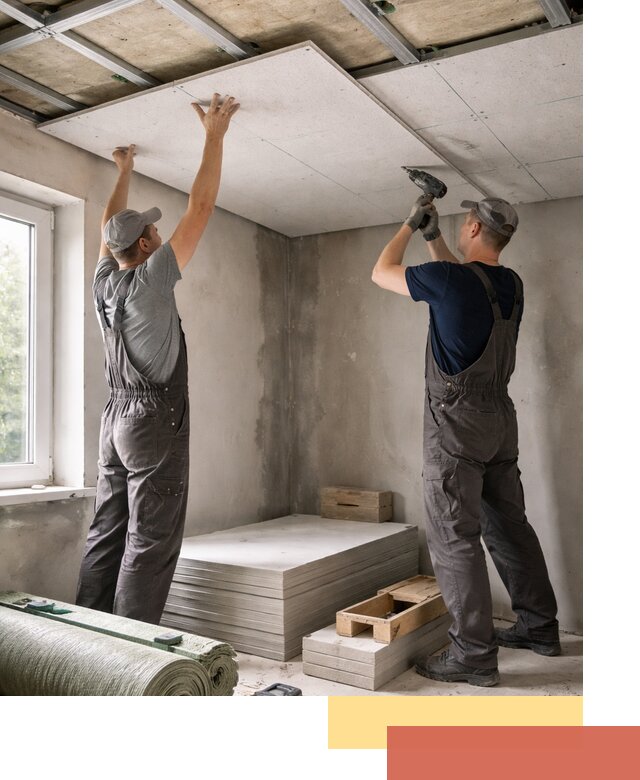 Шумоизоляция потолка панелями ЗИПС в Ефремове